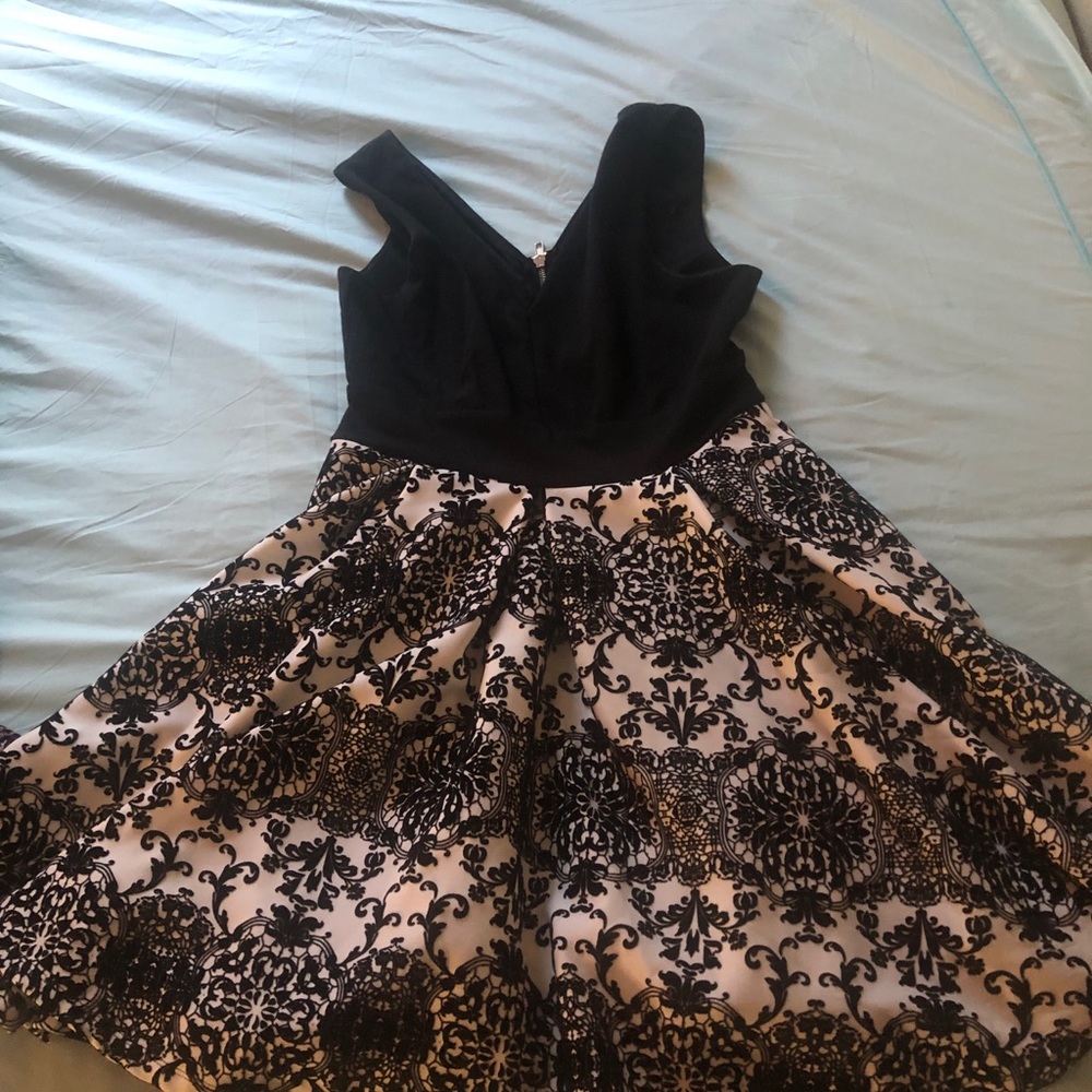 Black and white homecoming dress